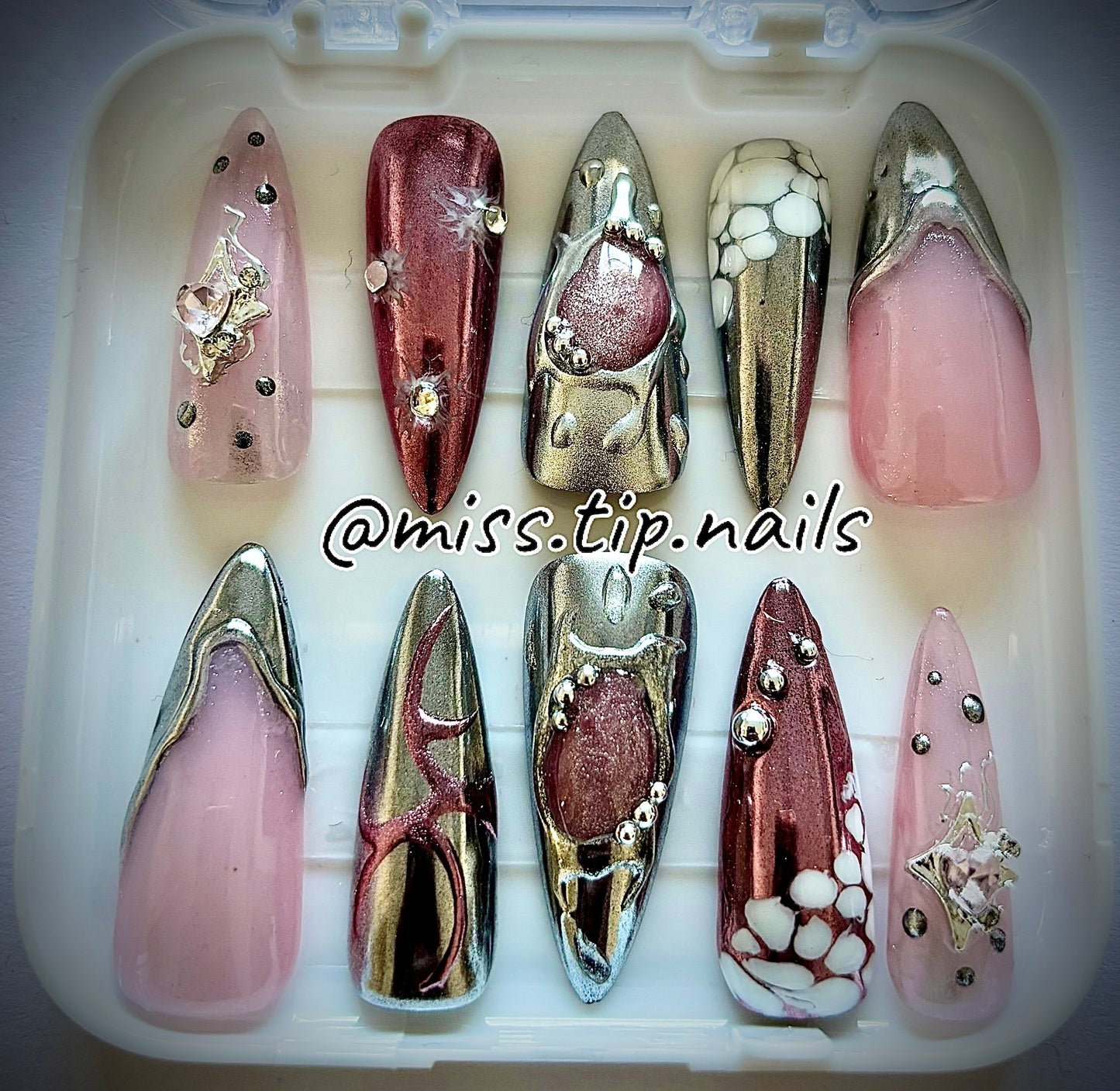 Press On Set "Cosmic Pink"