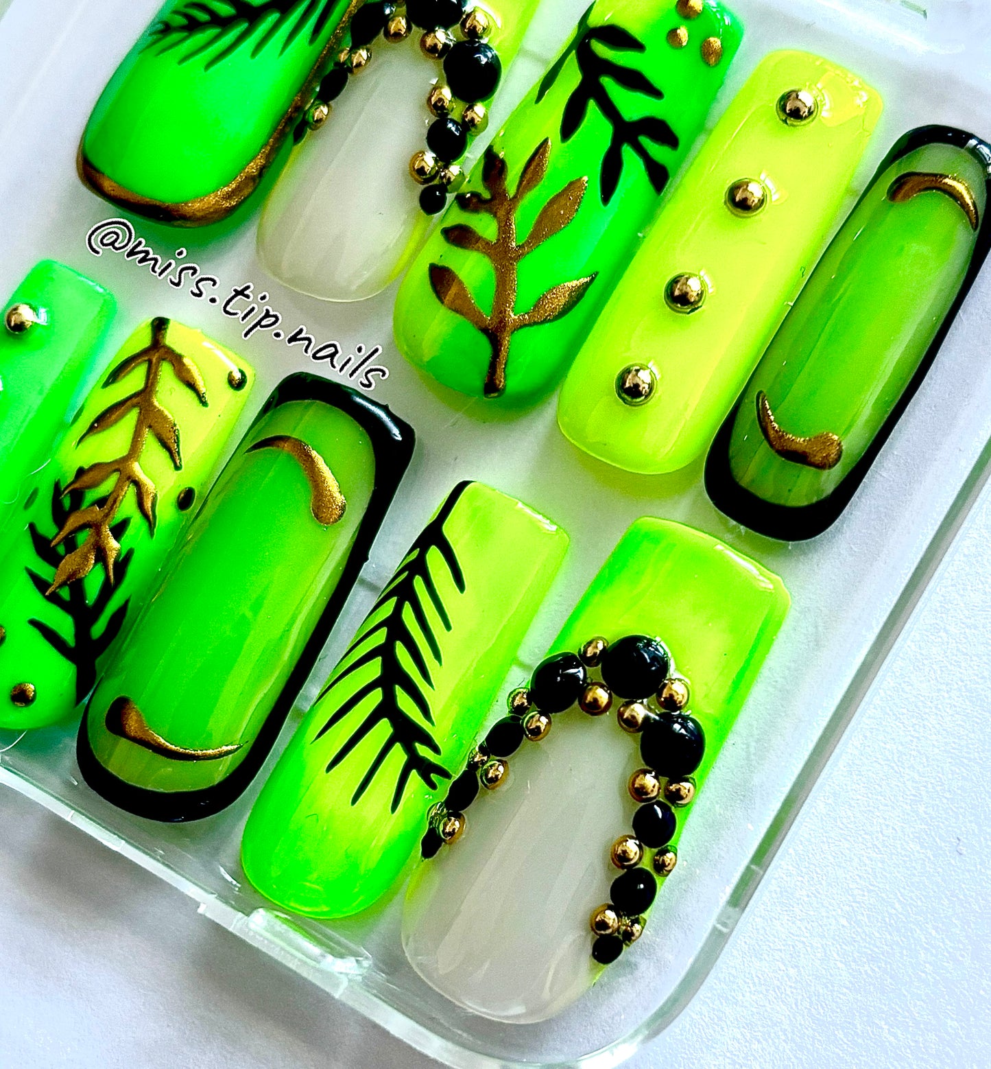 Press On Set "Green Tropics"