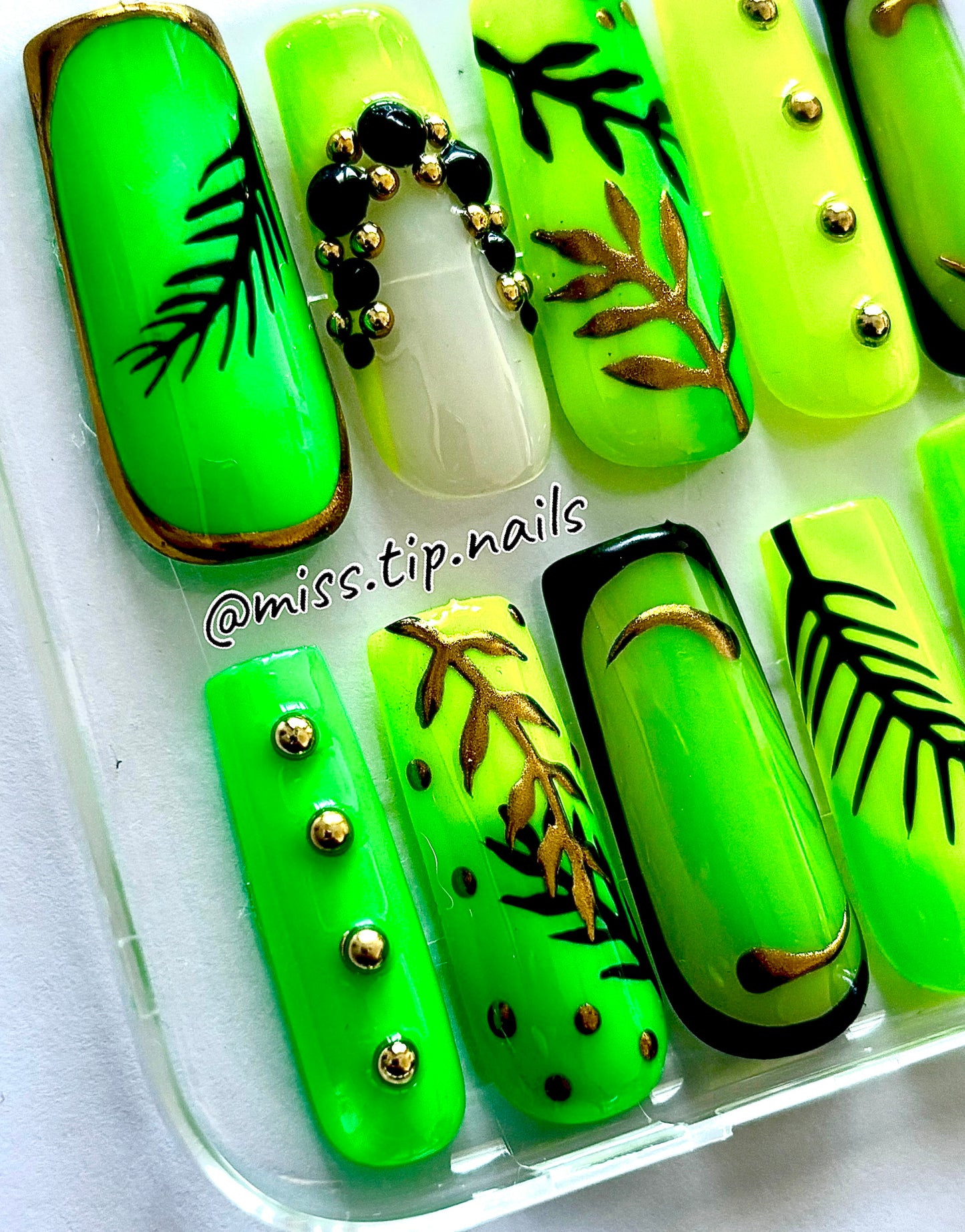 Press On Set "Green Tropics"