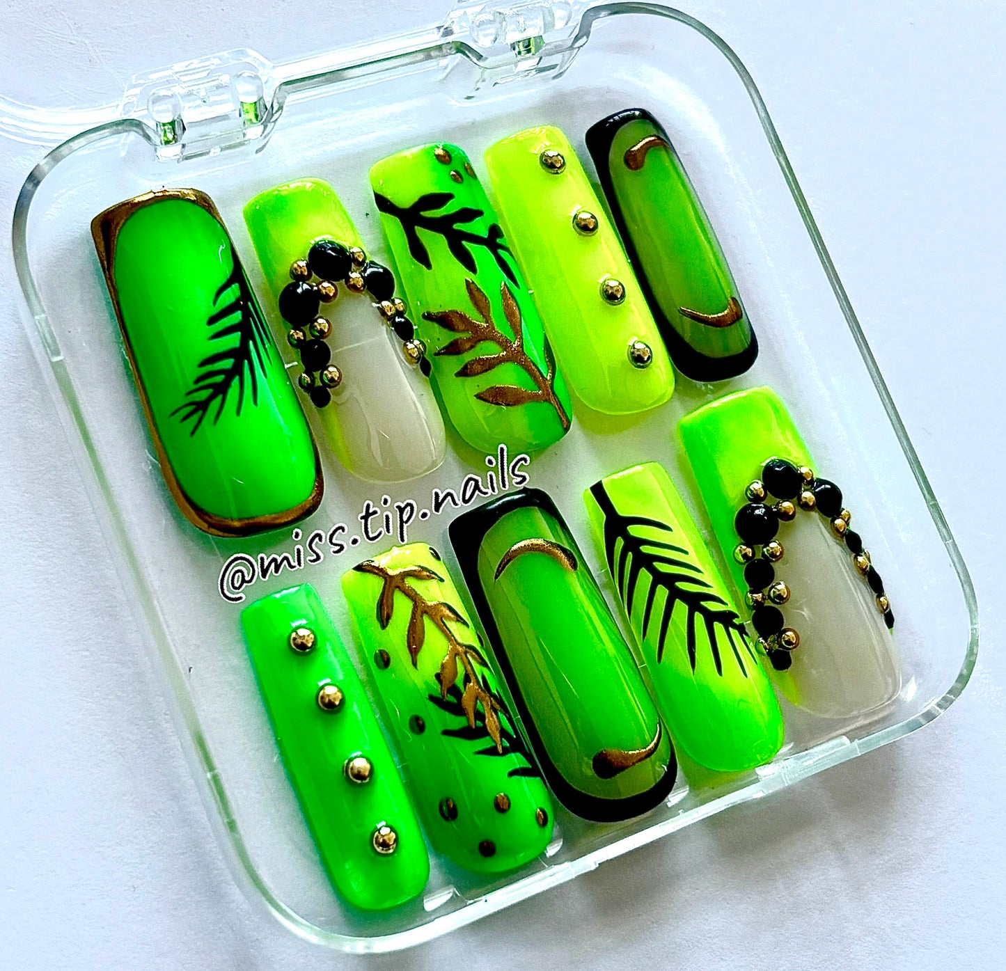 Press On Set "Green Tropics"