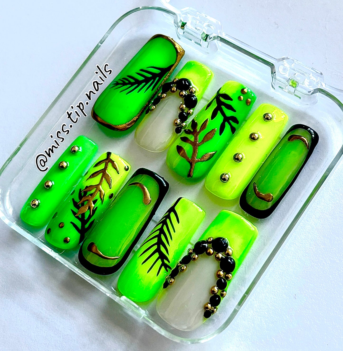 Press On Set "Green Tropics"