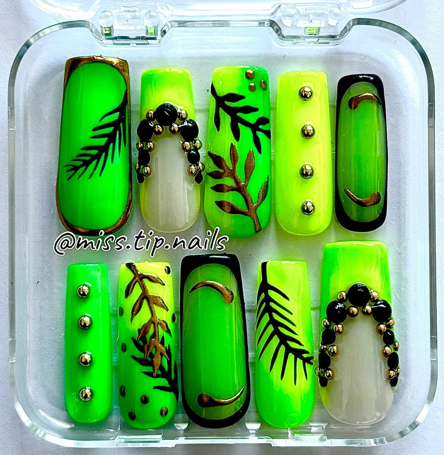 Press On Set "Green Tropics"