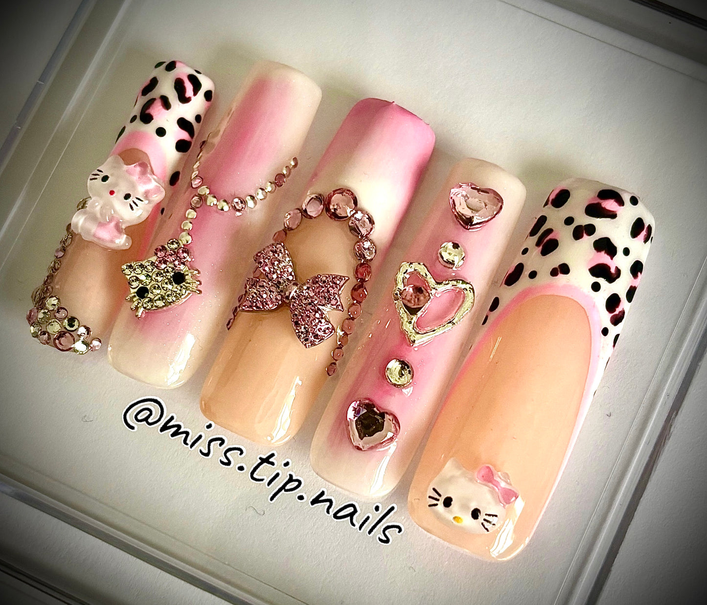 Press On Set "Hello Kitty" - Pink