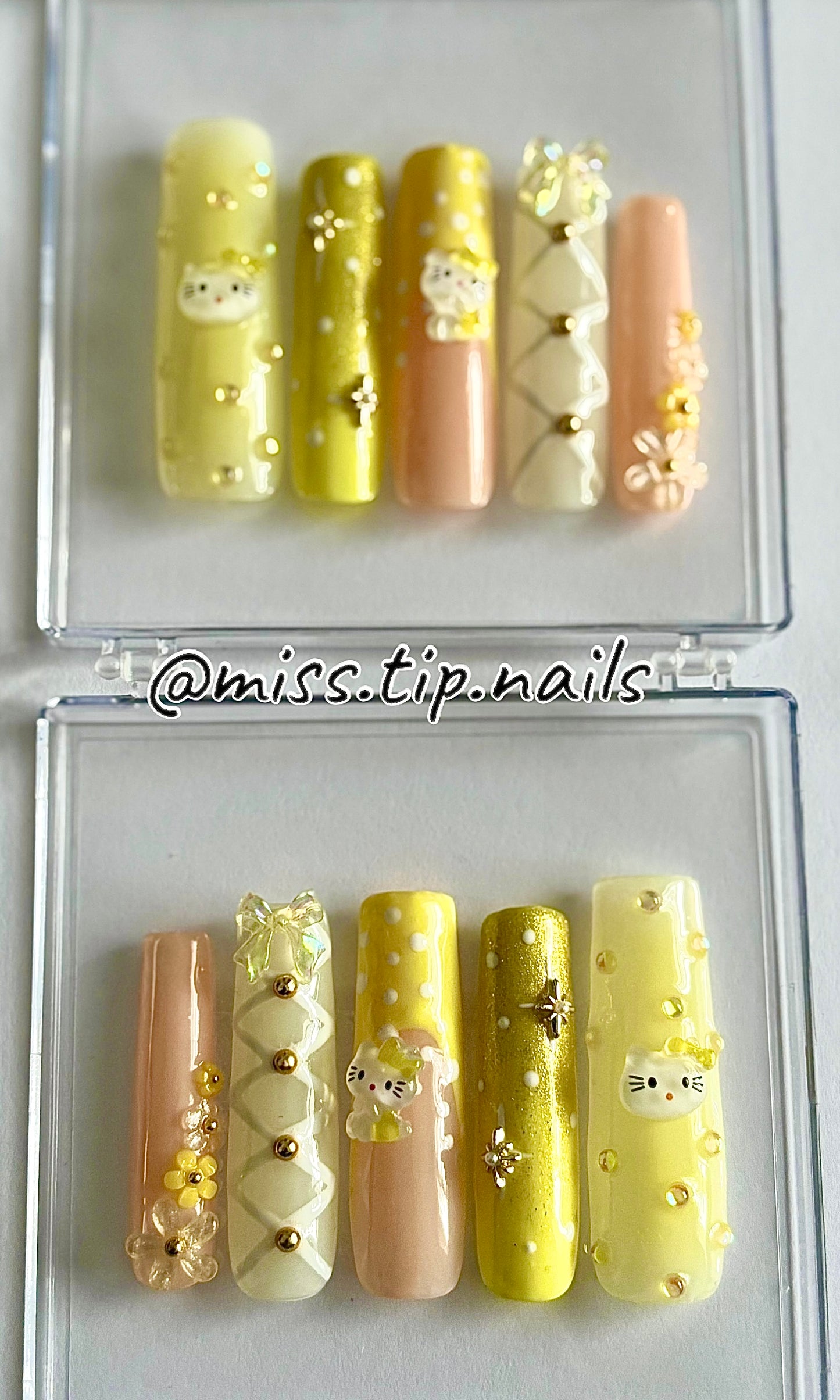 Press On Set "Hello Kitty" - Yellow
